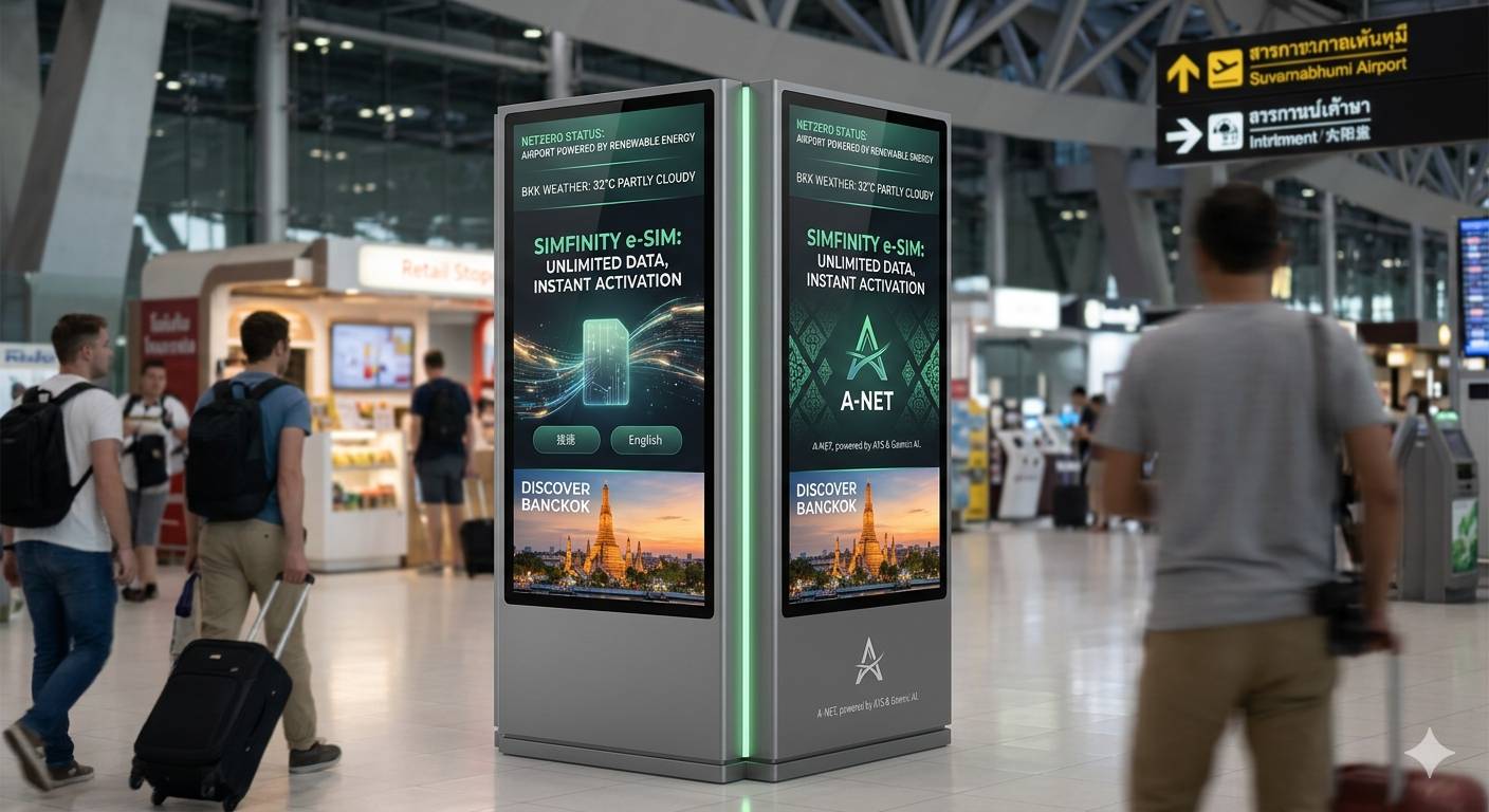 A-NET Smart Kiosk project at airport